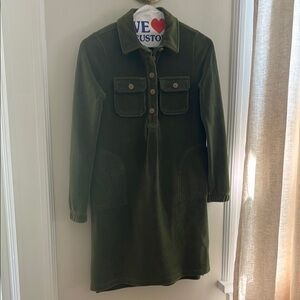 Crewcuts Green Corduroy Dress